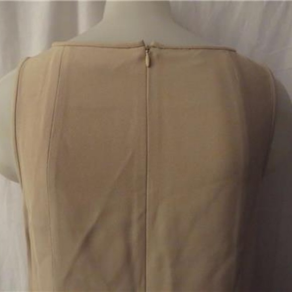 TIBI TAUPE/NEON YELLOW STONES SLEEVELESS DRESS 2 - Picture 5 of 7